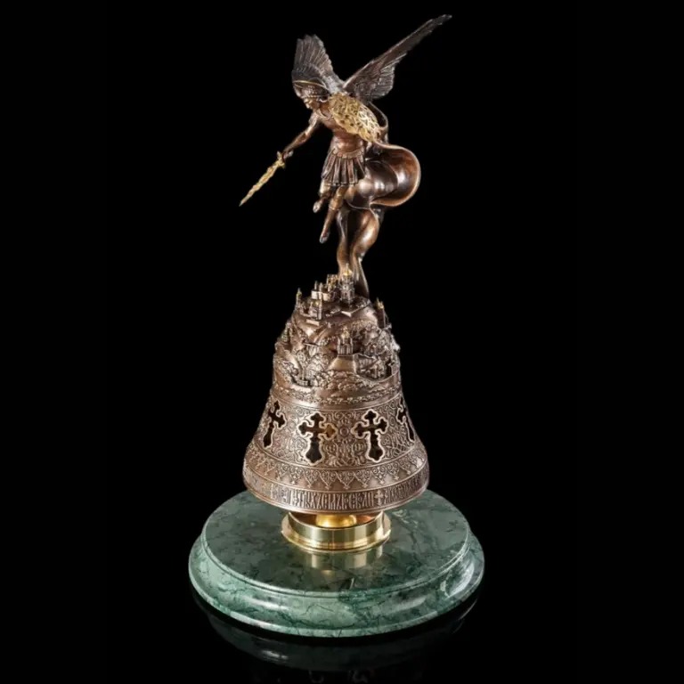 Cast bronze sculpture of Archangel Michael