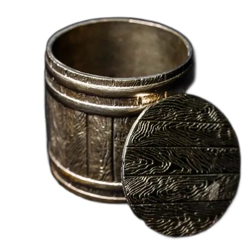 Bronze ashtray "Barrel". Art for collectors.
