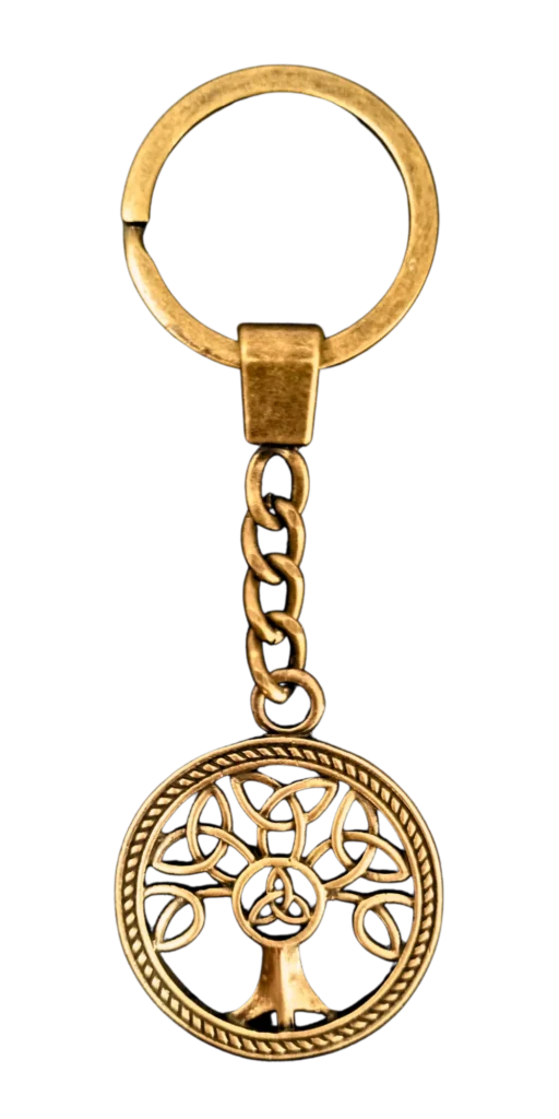 Brass keychain "tree of life". Handmade.