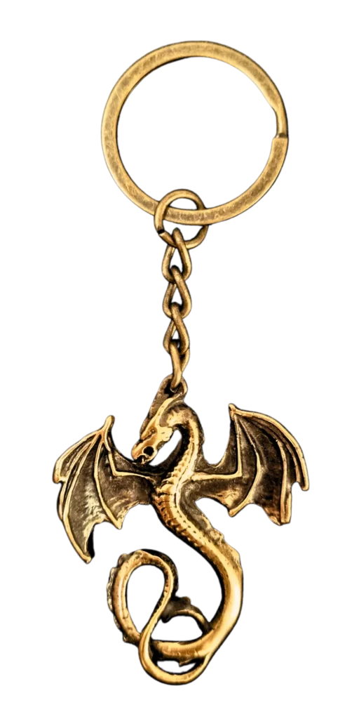 Brass keychain "Dragon". Handmade.